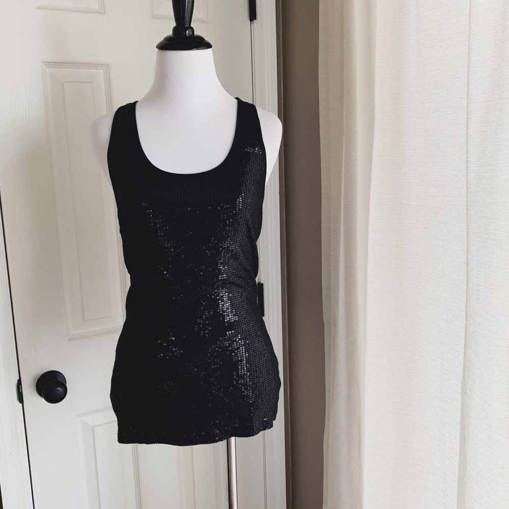 Express Black Sequined Tank